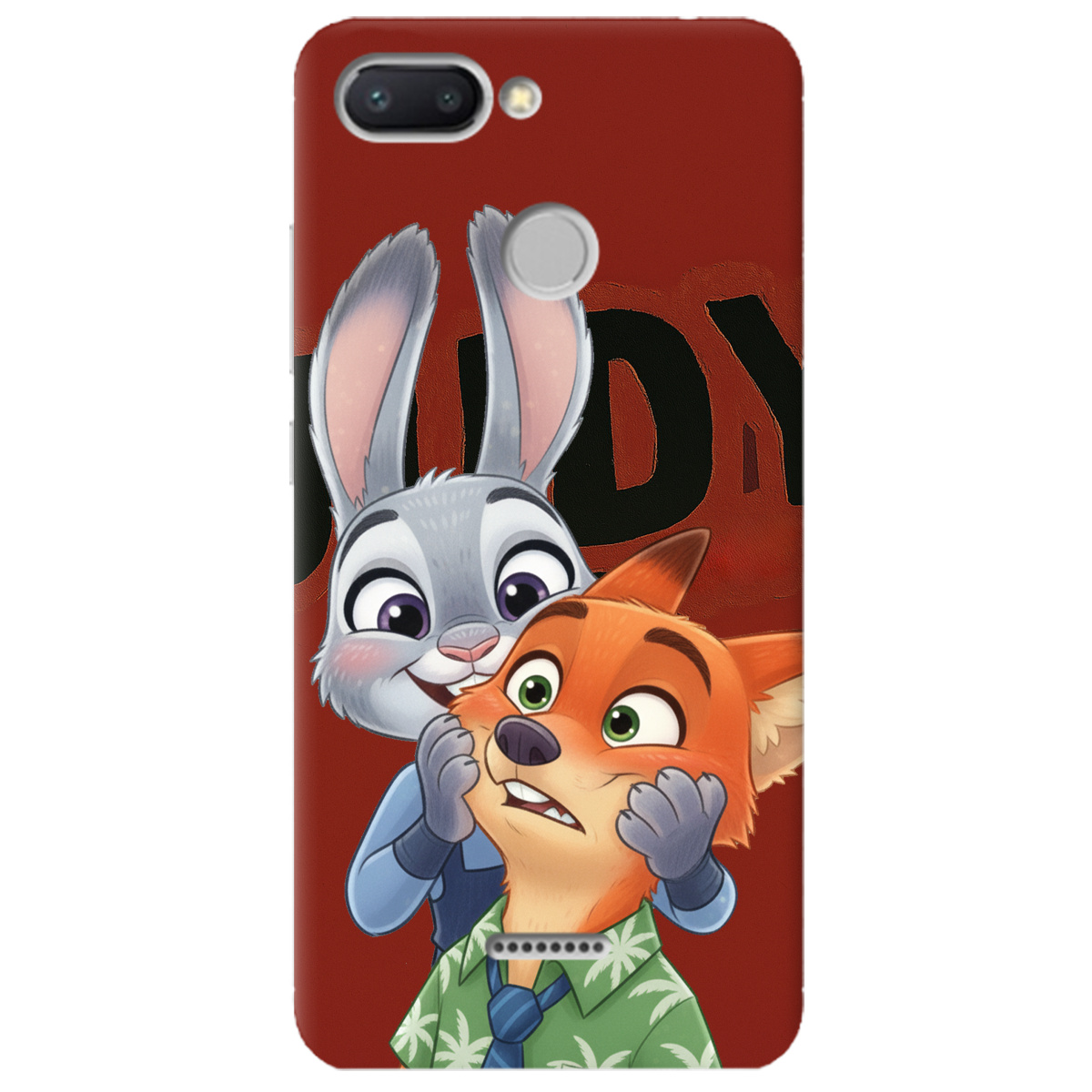 Чехол для Xiaomi Redmi 6 прозрачный Зоотрополис Джуди и Ник - фото 1 - Чехлы для телефонов