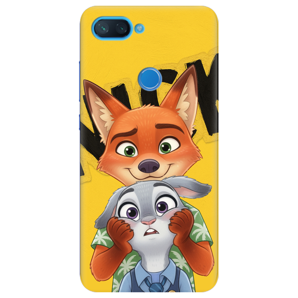 Чохол для Xiaomi Mi 8 Lite прозорий Зоотрополіс Нік та Джуді - фото 1 - Чохли для телефонів