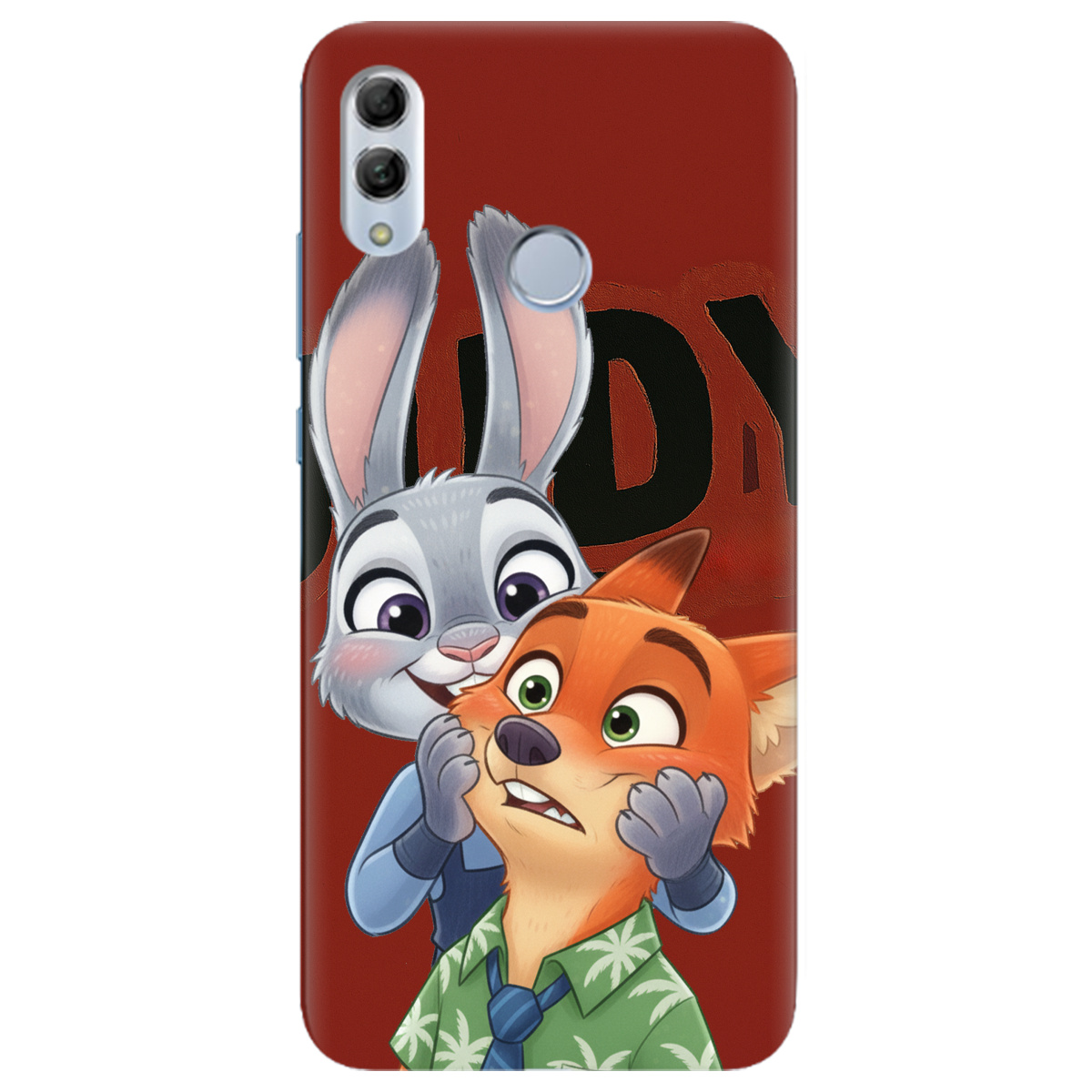 Чехол для Huawei Honor 10 Lite прозрачный Зоотрополис Джуди и Ник - фото 1 - Чехлы для телефонов