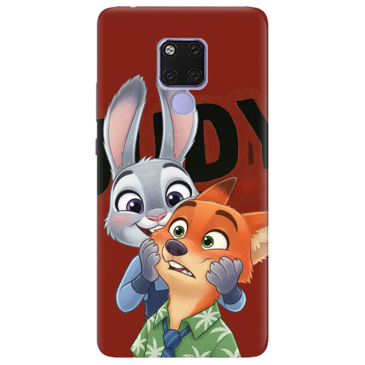 Чехол для Huawei Mate 20 прозрачный Зоотрополис Джуди и Ник - фото 1 - Чехлы для телефонов