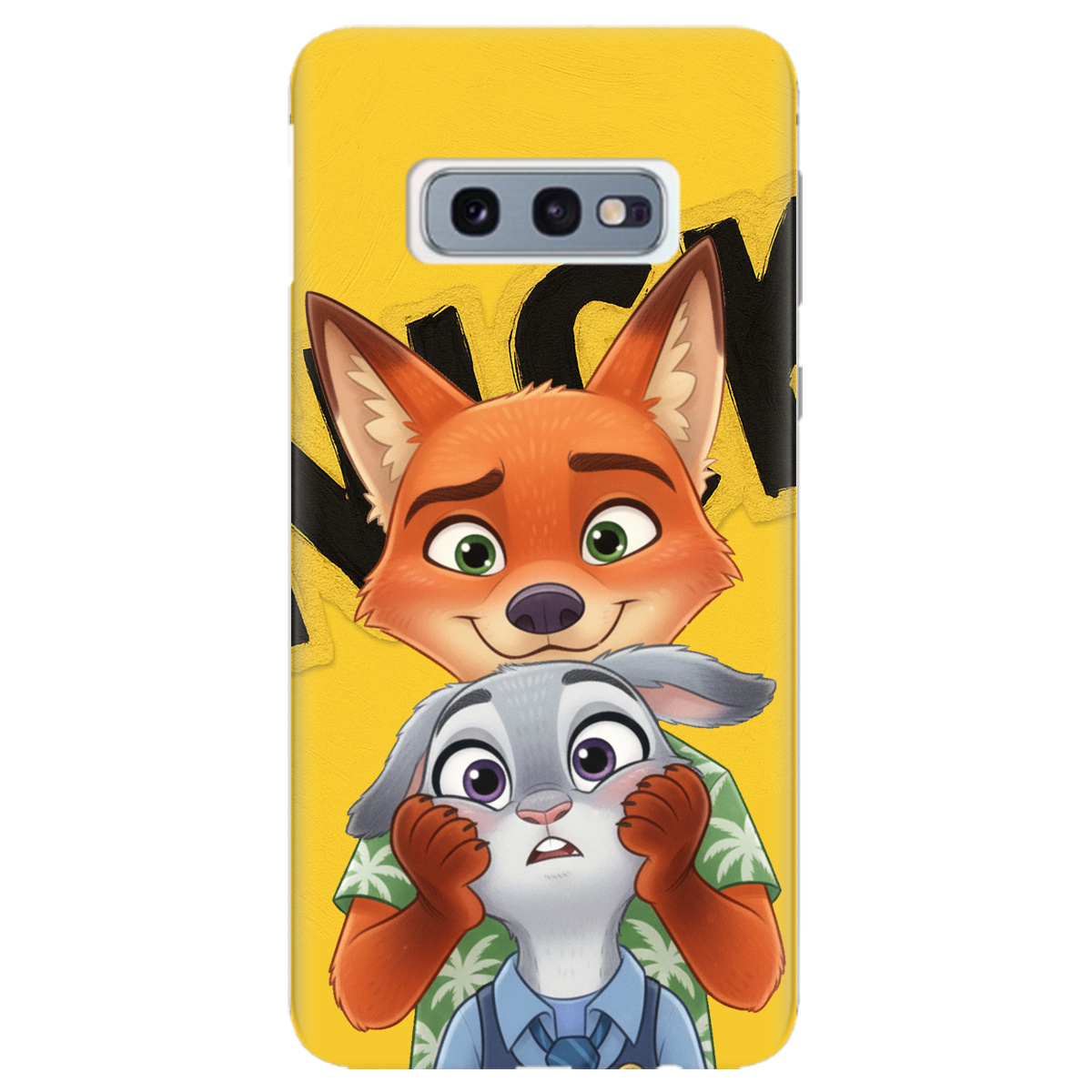 Чехол для Samsung Galaxy S10e прозрачный Зоотрополис Ник и Джуди - фото 1 - Чехлы для телефонов