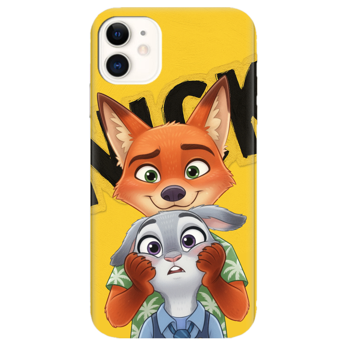 Чехол для Apple iPhone 11 прозрачный Зоотрополис Ник и Джуди - фото 1 - Чехлы для телефонов