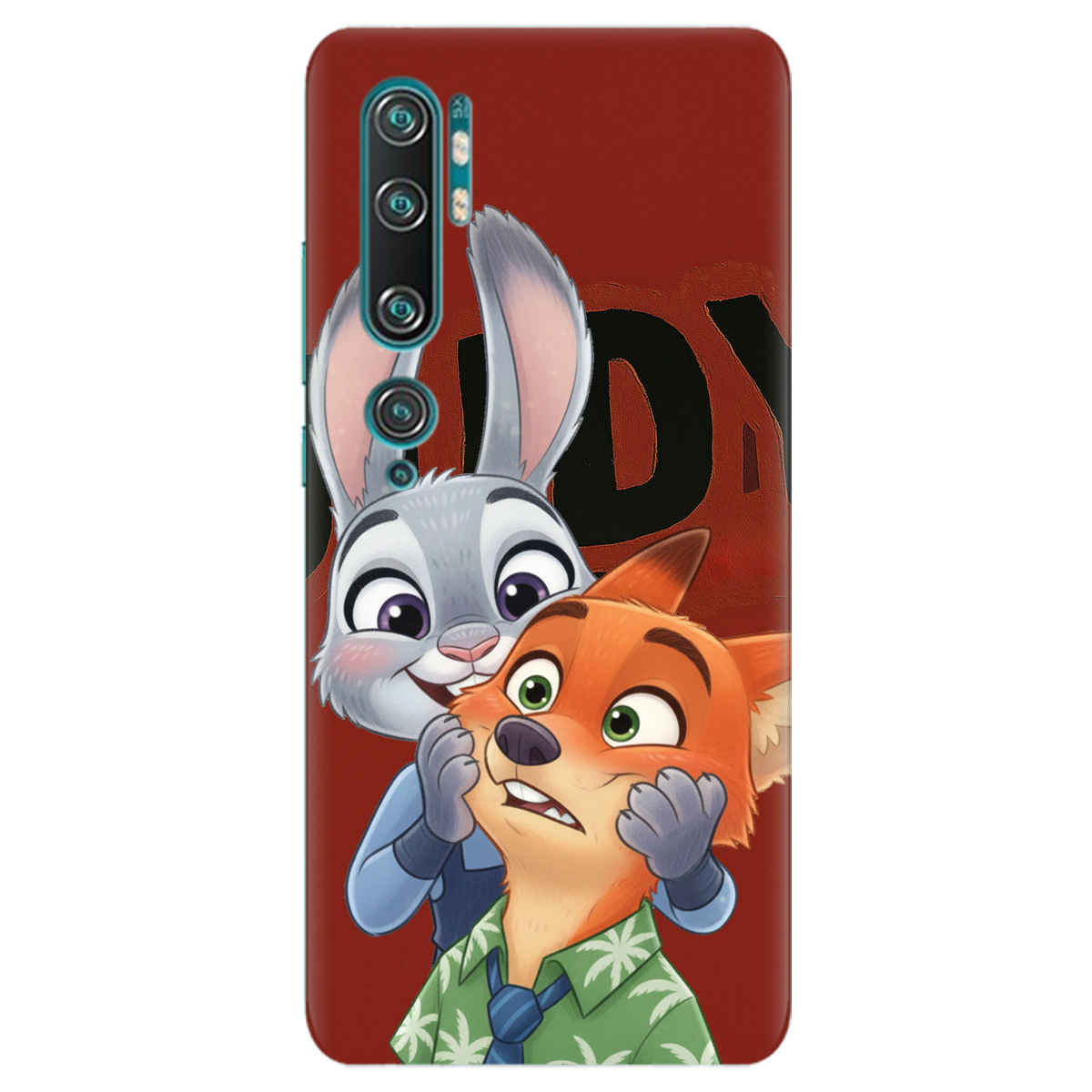 Чохол для Xiaomi Mi Note 10 прозорий Зоотрополіс Джуді та Нік - фото 1 - Чохли для телефонів
