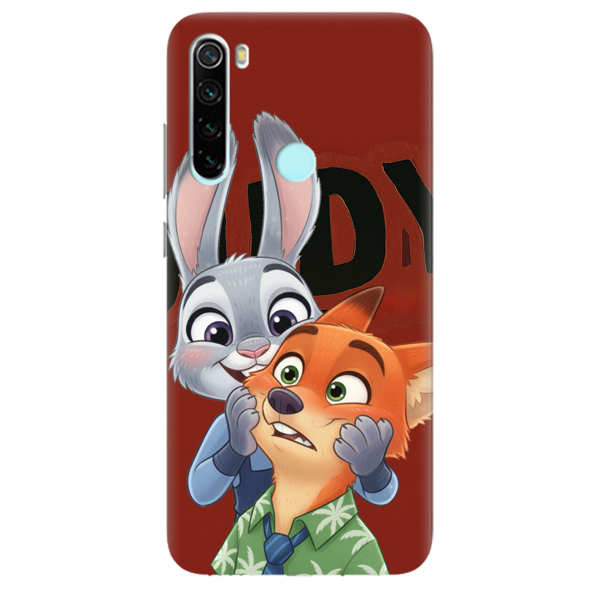 Чохол для Xiaomi Redmi Note 8T прозорий Зоотрополіс Джуді та Нік - фото 1 - Чохли для телефонів