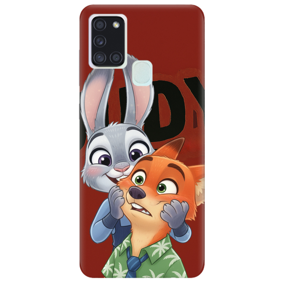 Чохол для Samsung Galaxy A21s прозорий Зоотрополіс Джуді та Нік - фото 1 - Чохли для телефонів