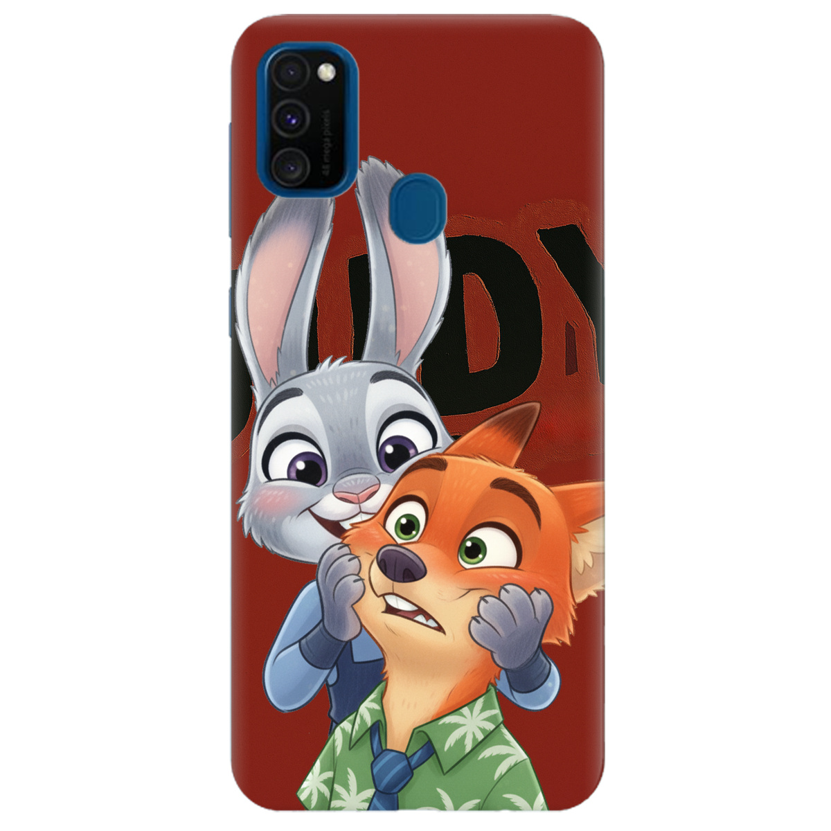 Чехол для Samsung Galaxy M21 прозрачный Зоотрополис Джуди и Ник - фото 1 - Чехлы для телефонов