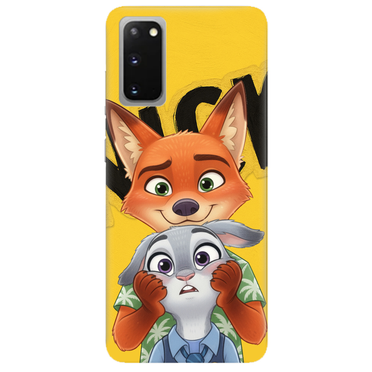 Чехол для Samsung Galaxy S20 прозрачный Зоотрополис Ник и Джуди - фото 1 - Чехлы для телефонов