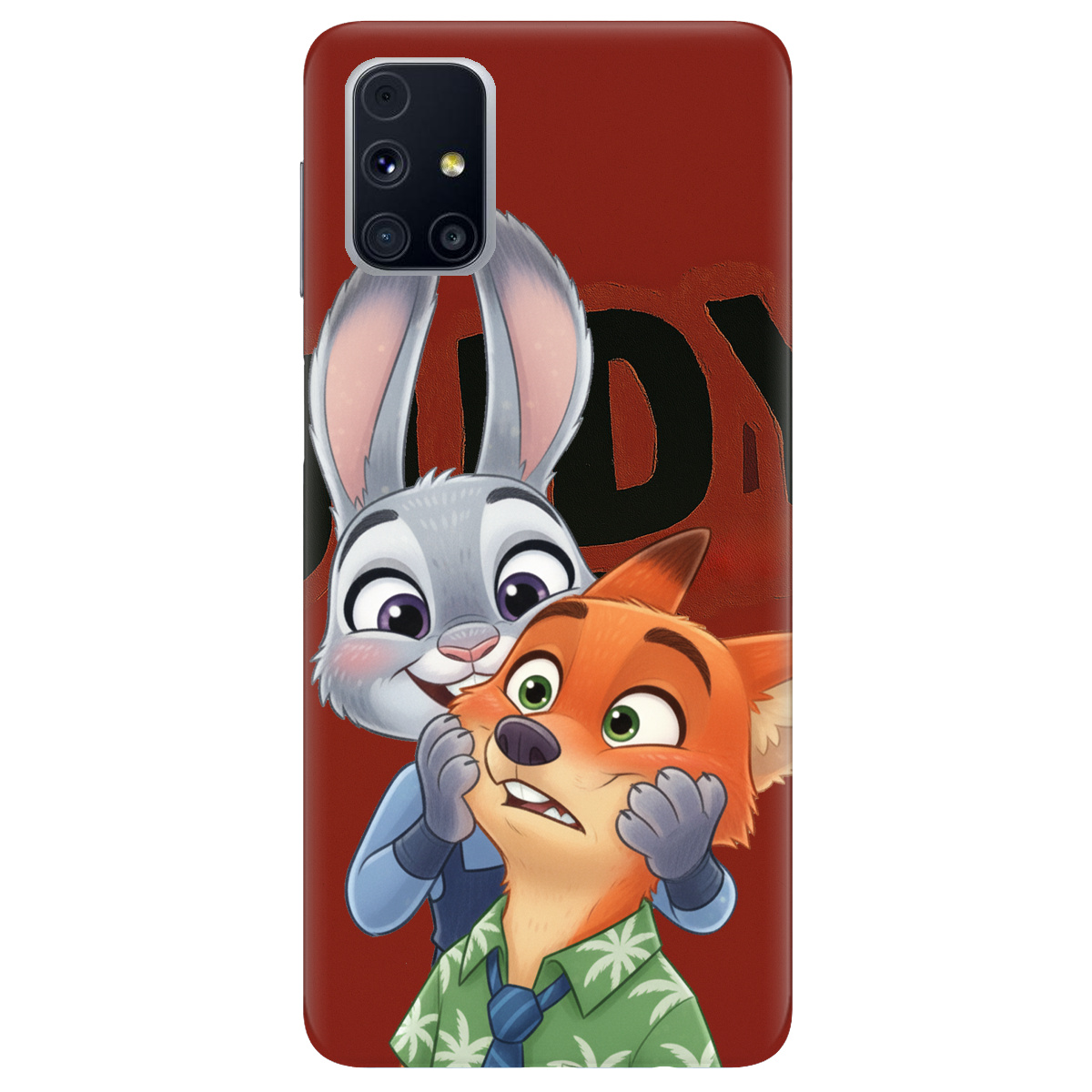 Чехол для Samsung Galaxy M31s прозрачный Зоотрополис Джуди и Ник - фото 1 - Чехлы для телефонов