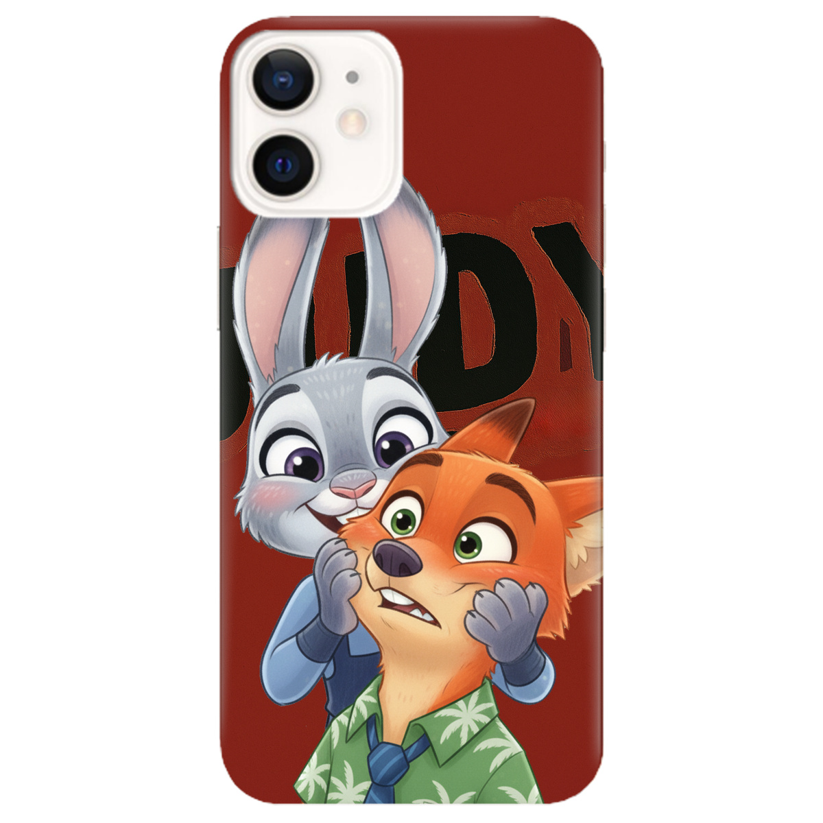 Чехол для Apple iPhone 12 Mini прозрачный Зоотрополис Джуди и Ник - фото 1 - Чехлы для телефонов