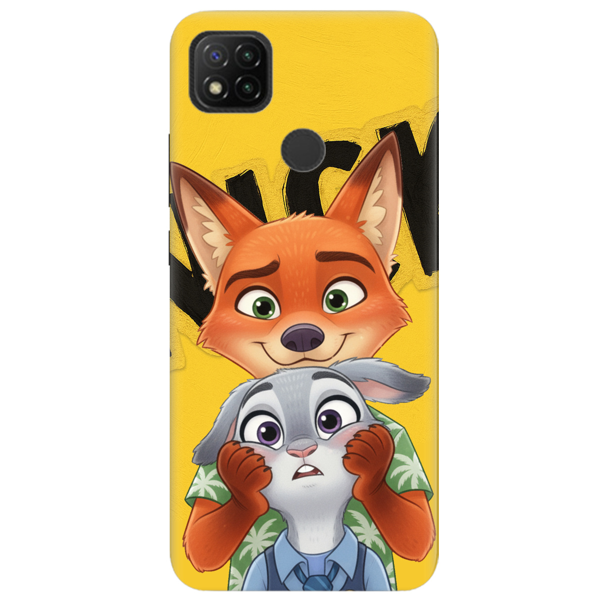 Чохол для Xiaomi Redmi 9C прозорий Зоотрополіс Нік та Джуді - фото 1 - Чохли для телефонів