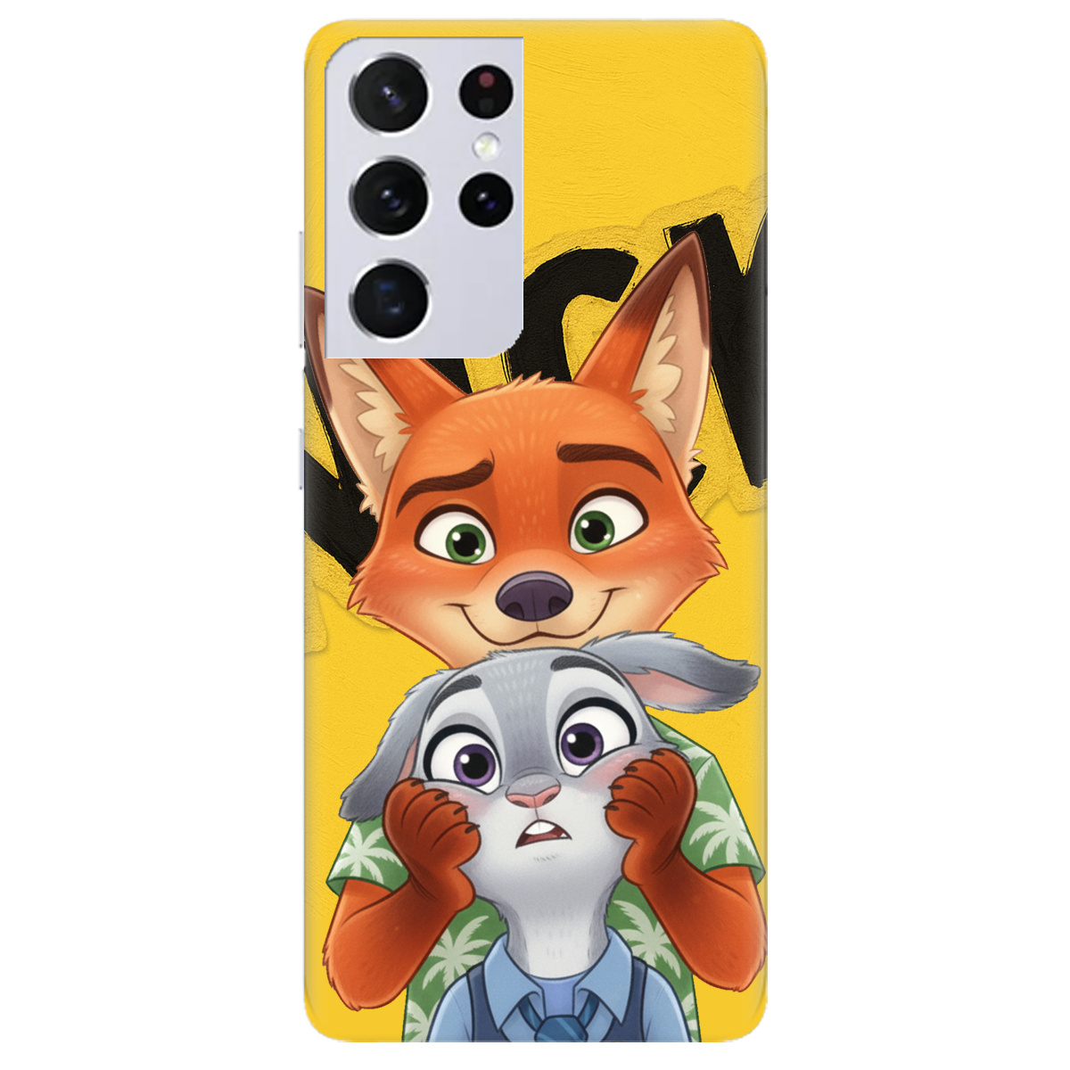 Чохол для Samsung Galaxy S21 Ultra прозорий Зоотрополіс Нік та Джуді - фото 1 - Чохли для телефонів