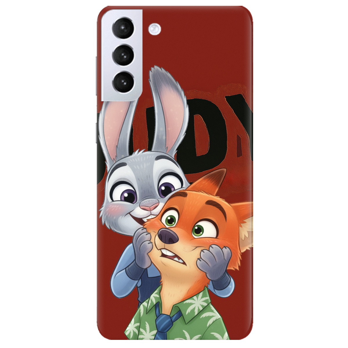 Чехол для Samsung Galaxy S21 прозрачный Зоотрополис Джуди и Ник - фото 1 - Чехлы для телефонов