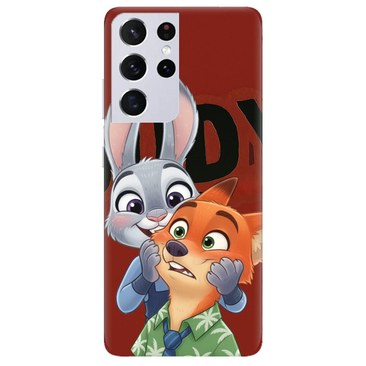 Чохол для Samsung Galaxy S21 Ultra прозорий Зоотрополіс Джуді та Нік - фото 1 - Чохли для телефонів