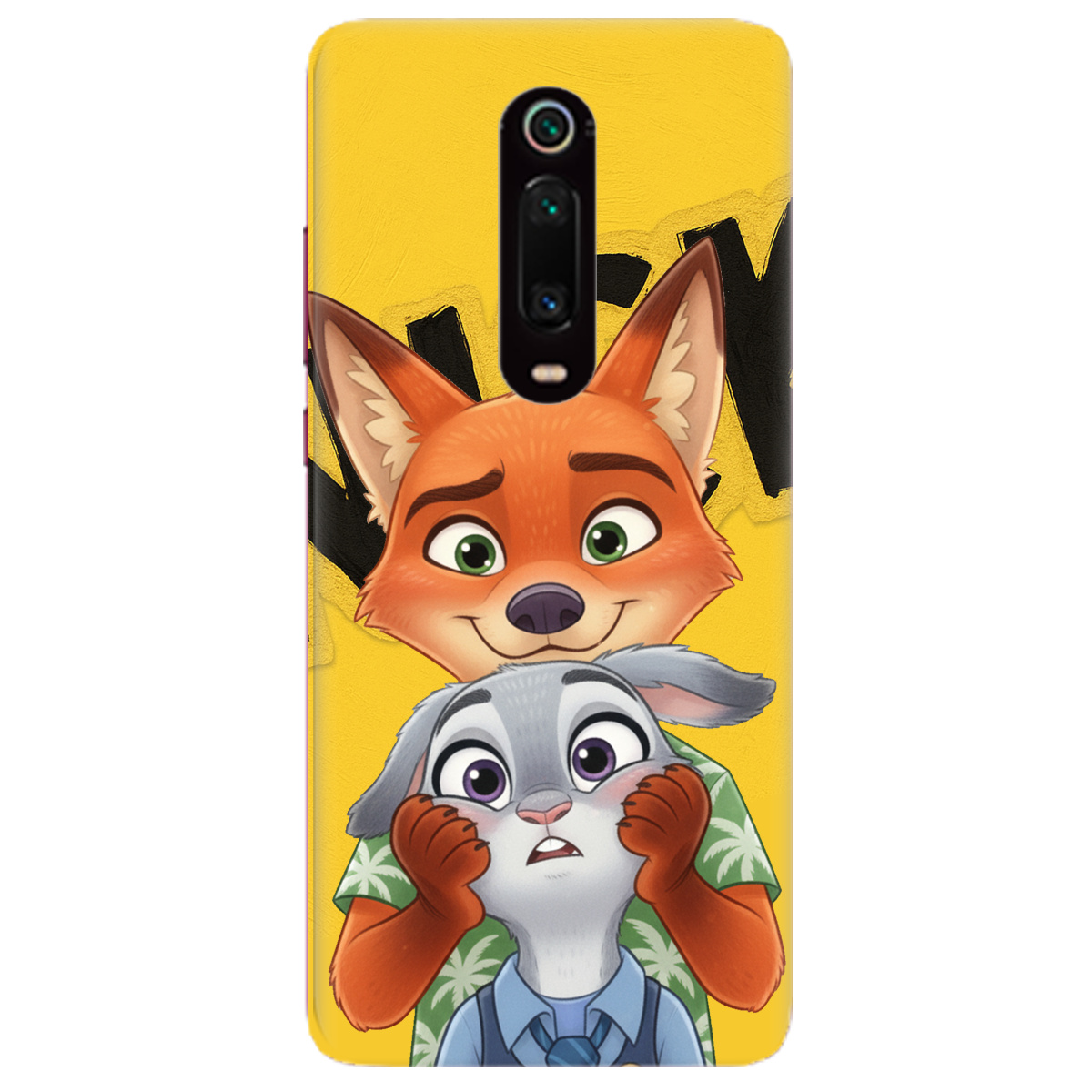 Чехол для Xiaomi Mi 9T прозрачный Зоотрополис Ник и Джуди - фото 1 - Чехлы для телефонов