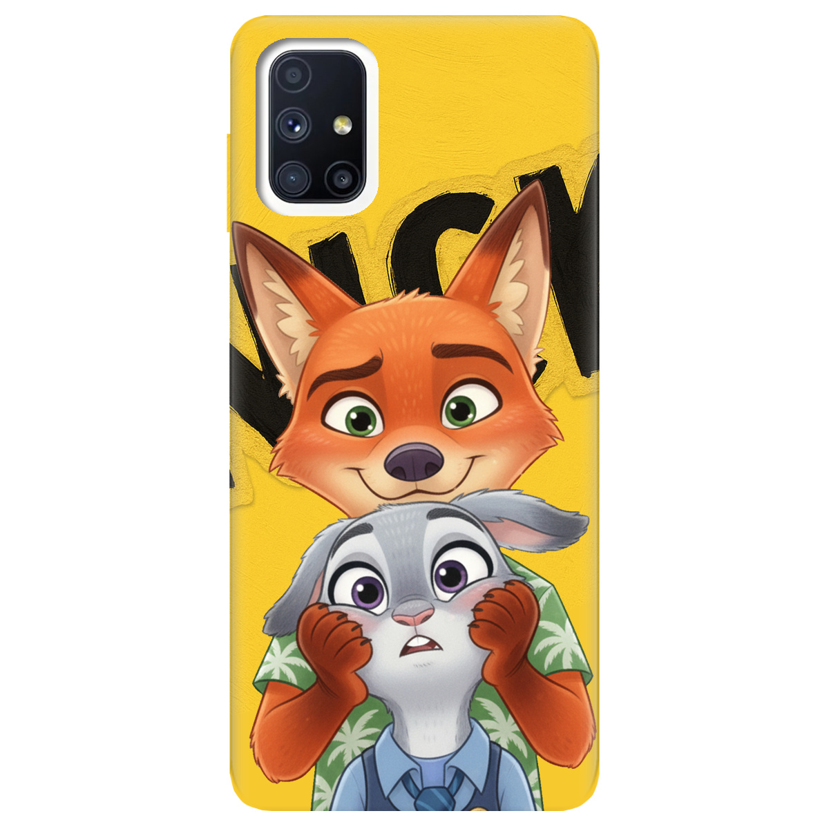 Чохол для Samsung Galaxy M51 прозорий Зоотрополіс Нік та Джуді - фото 1 - Чохли для телефонів