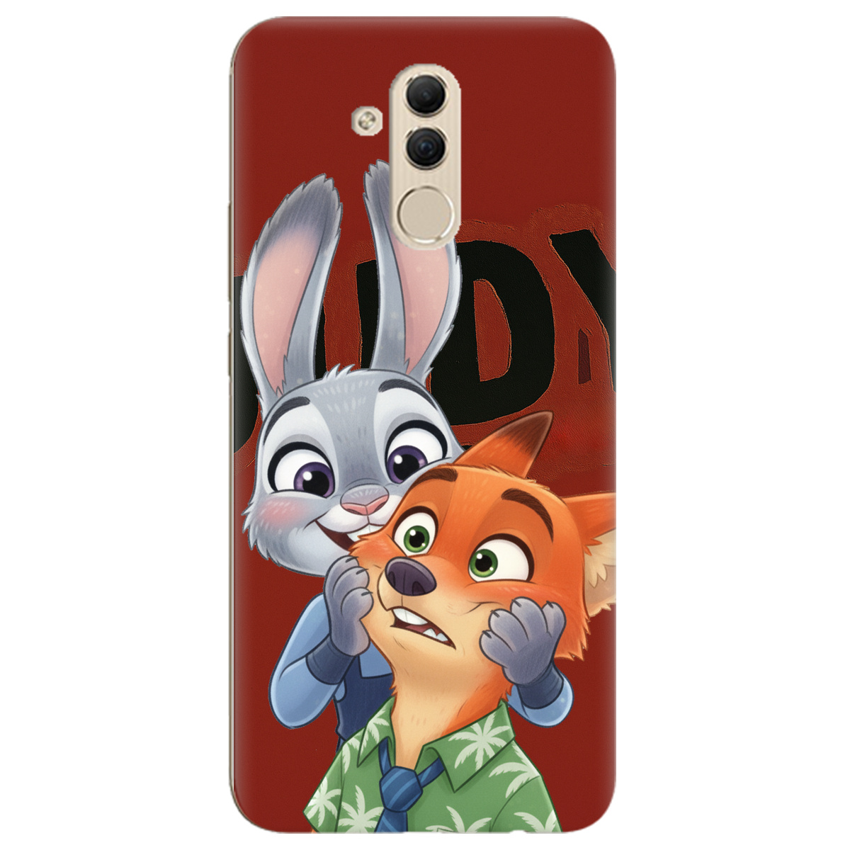 Чехол для Huawei Mate 20 Lite прозрачный Зоотрополис Джуди и Ник - фото 1 - Чехлы для телефонов