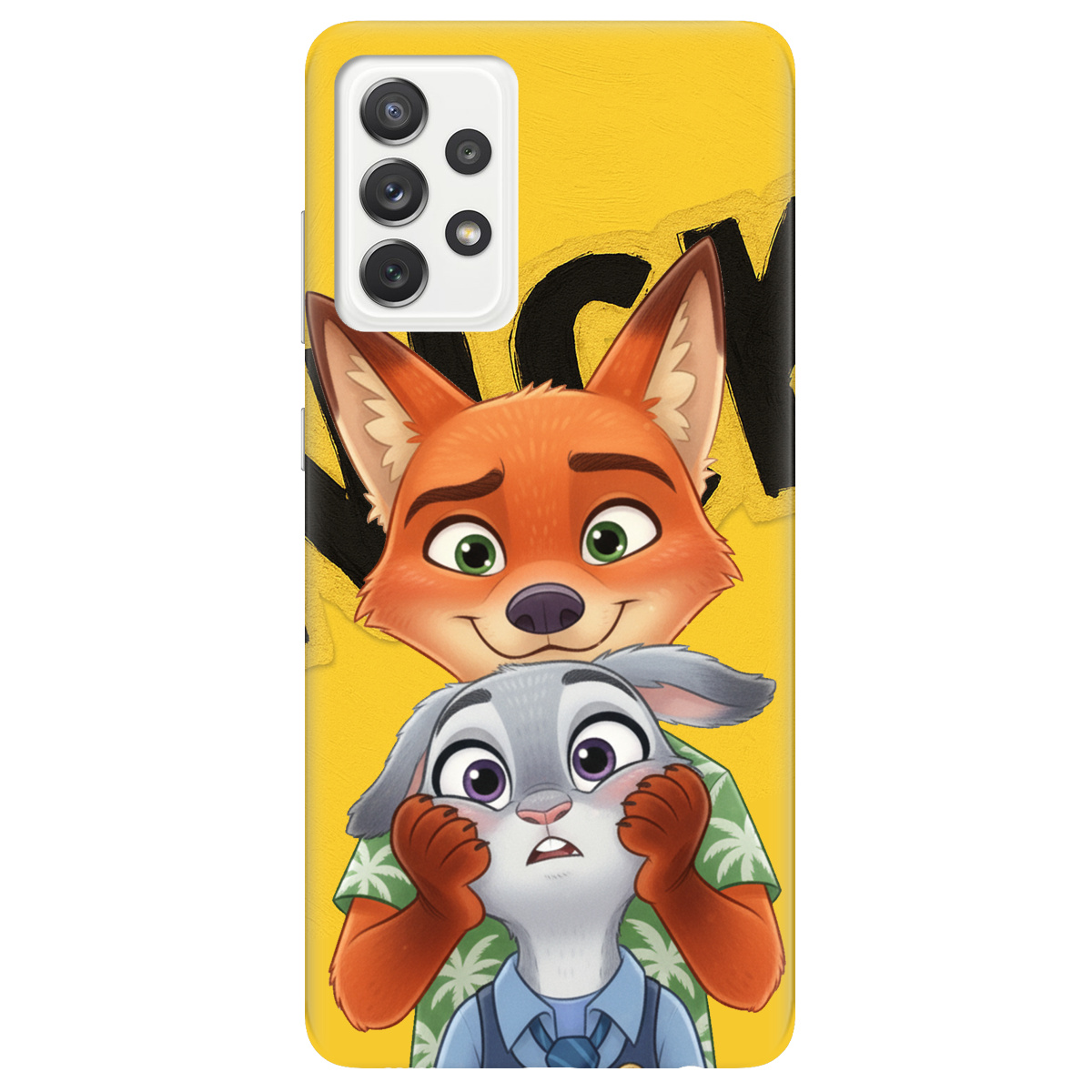 Чехол для Samsung Galaxy A72 прозрачный Зоотрополис Ник и Джуди - фото 1 - Чехлы для телефонов