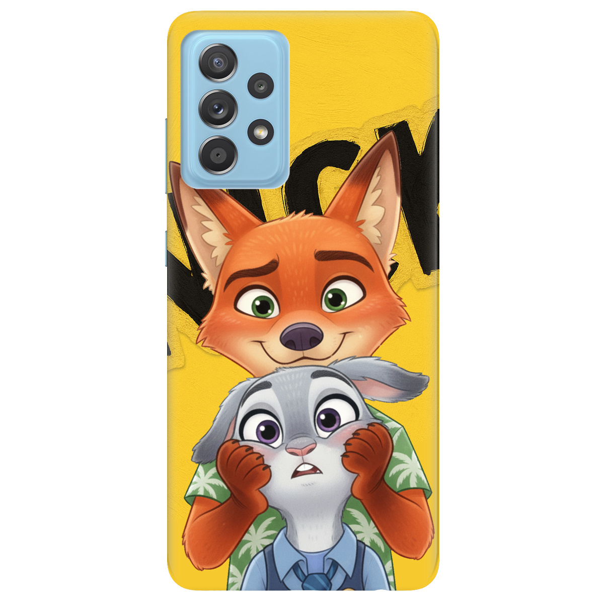 Чохол для Samsung Galaxy A52 прозорий Зоотрополіс Нік та Джуді - фото 1 - Чохли для телефонів