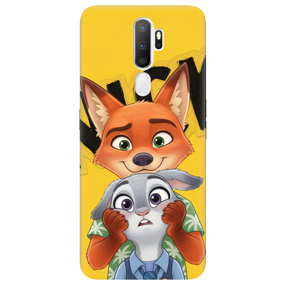 Чехол для Oppo A5 2020/A9 2020 прозрачный Зоотрополис Ник и Джуди - фото 1 - Чехлы для телефонов