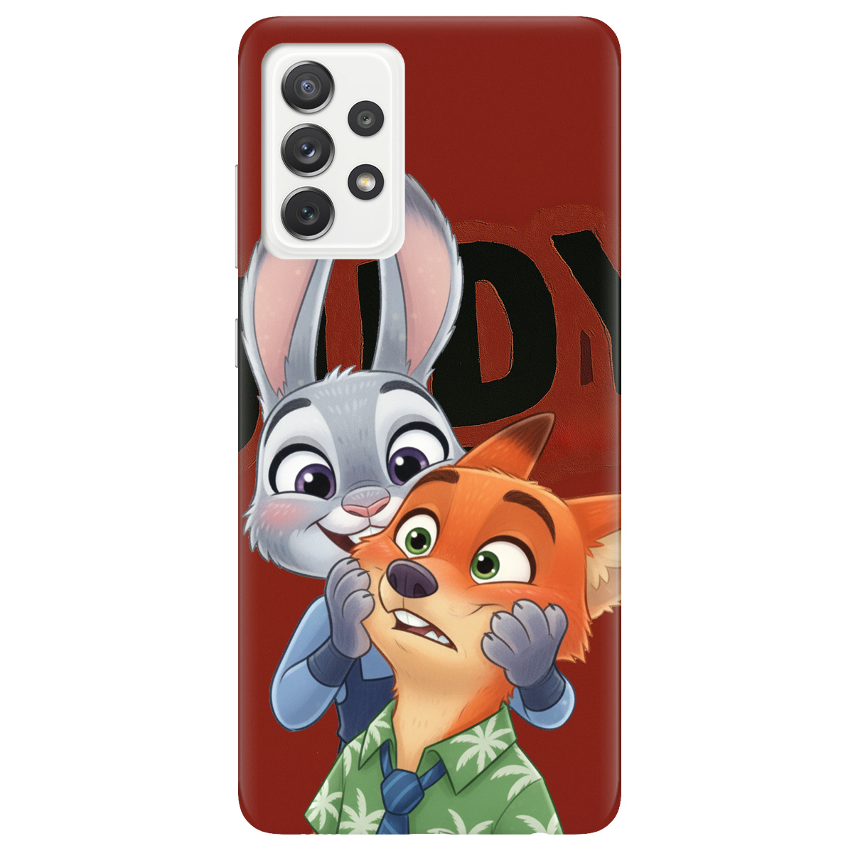 Чехол для Samsung Galaxy A72 прозрачный Зоотрополис Джуди и Ник - фото 1 - Чехлы для телефонов