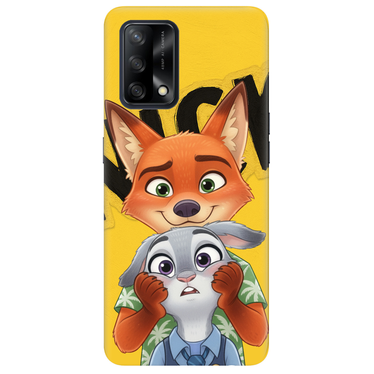 Чохол для Oppo A74 4G прозорий Зоотрополіс Нік та Джуді - фото 1 - Чохли для телефонів