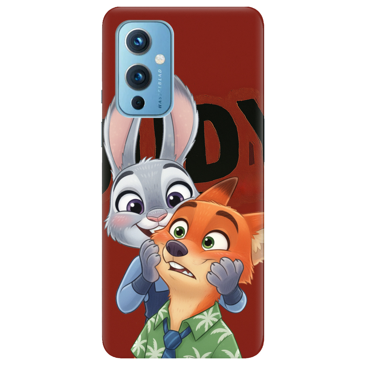 Чехол для OnePlus 9 (азиатская версия) прозрачный Зоотрополис Джуди и Ник - фото 1 - Чехлы для телефонов