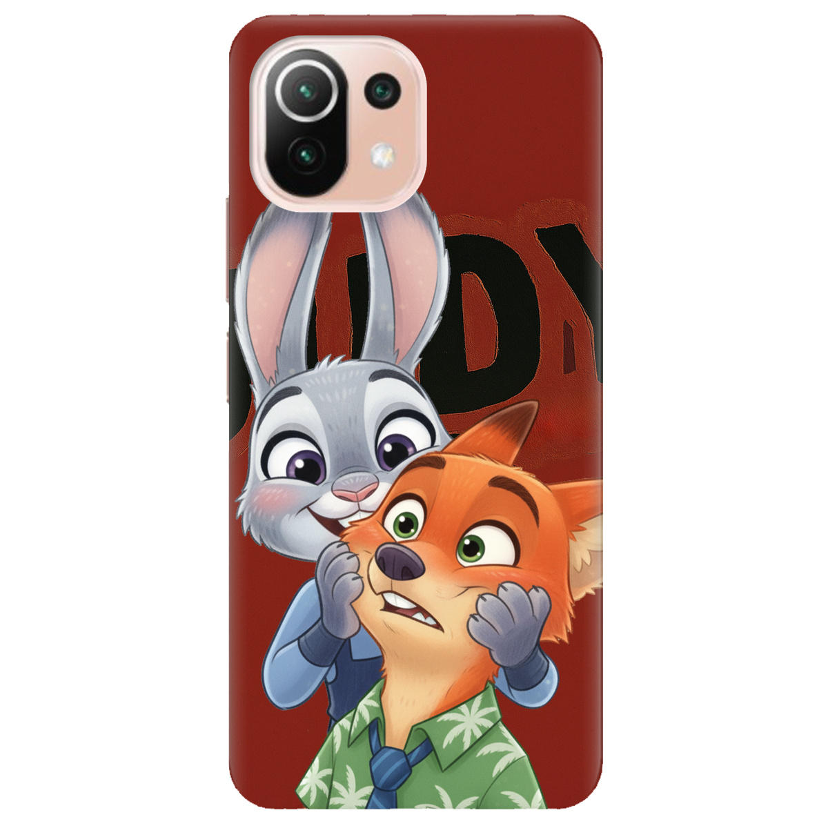 Чехол для Xiaomi Mi 11 lite прозрачный Зоотрополис Джуди и Ник - фото 1 - Чехлы для телефонов