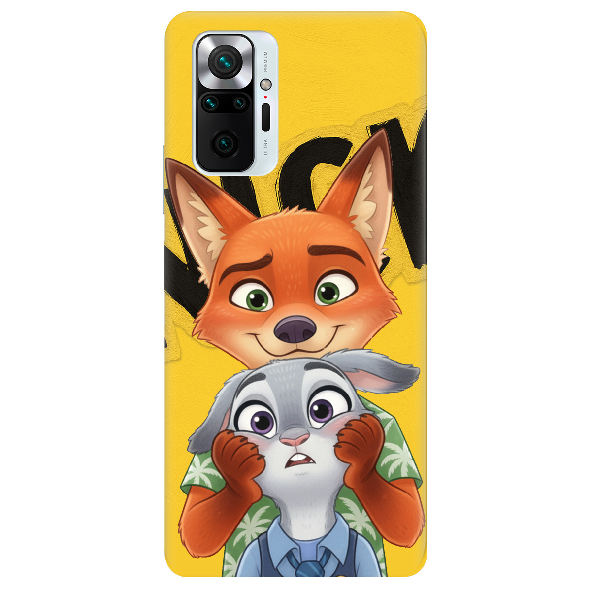 Чехол для Xiaomi Redmi Note 10 Pro прозрачный Зоотрополис Ник и Джуди - фото 1 - Чехлы для телефонов