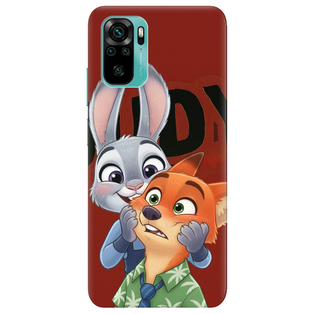 Чехол для Xiaomi Redmi Note 10s прозрачный Зоотрополис Джуди и Ник - фото 1 - Чехлы для телефонов