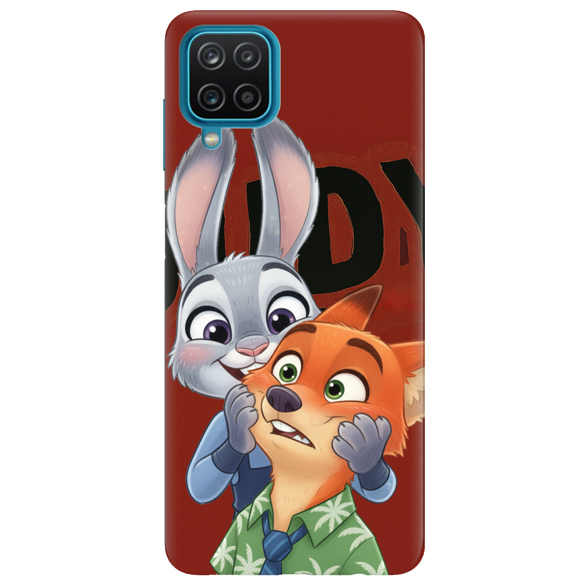 Чохол для Samsung Galaxy A12 4G прозорий Зоотрополіс Джуді та Нік - фото 1 - Чохли для телефонів