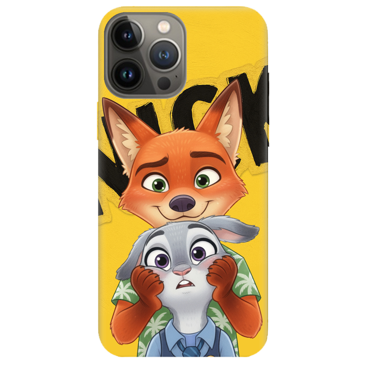 Чохол для Apple iPhone 13 Pro прозорий Зоотрополіс Нік та Джуді - фото 1 - Чохли для телефонів