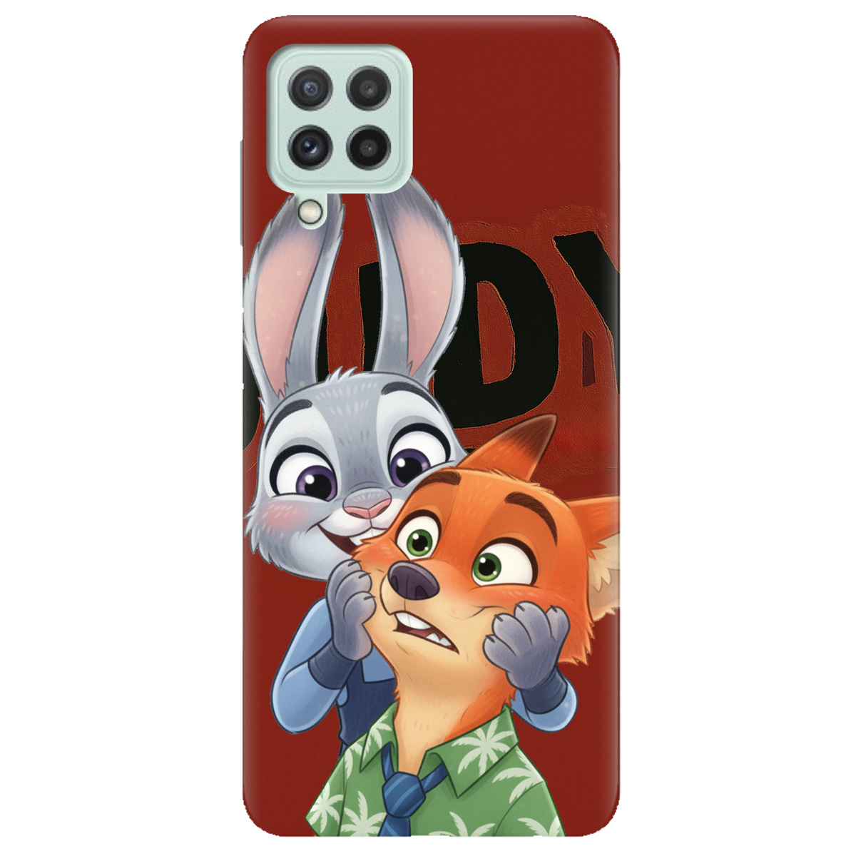 Чехол для Samsung Galaxy M32 прозрачный Зоотрополис Джуди и Ник - фото 1 - Чехлы для телефонов