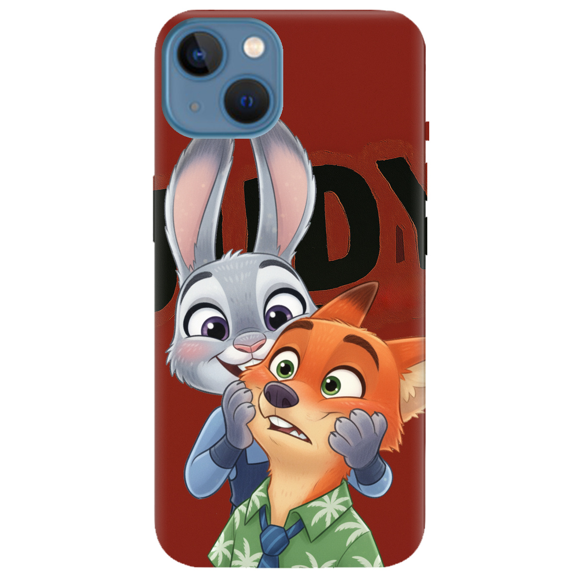 Чохол для Apple iPhone 13 прозорий Зоотрополіс Джуді та Нік - фото 1 - Чохли для телефонів