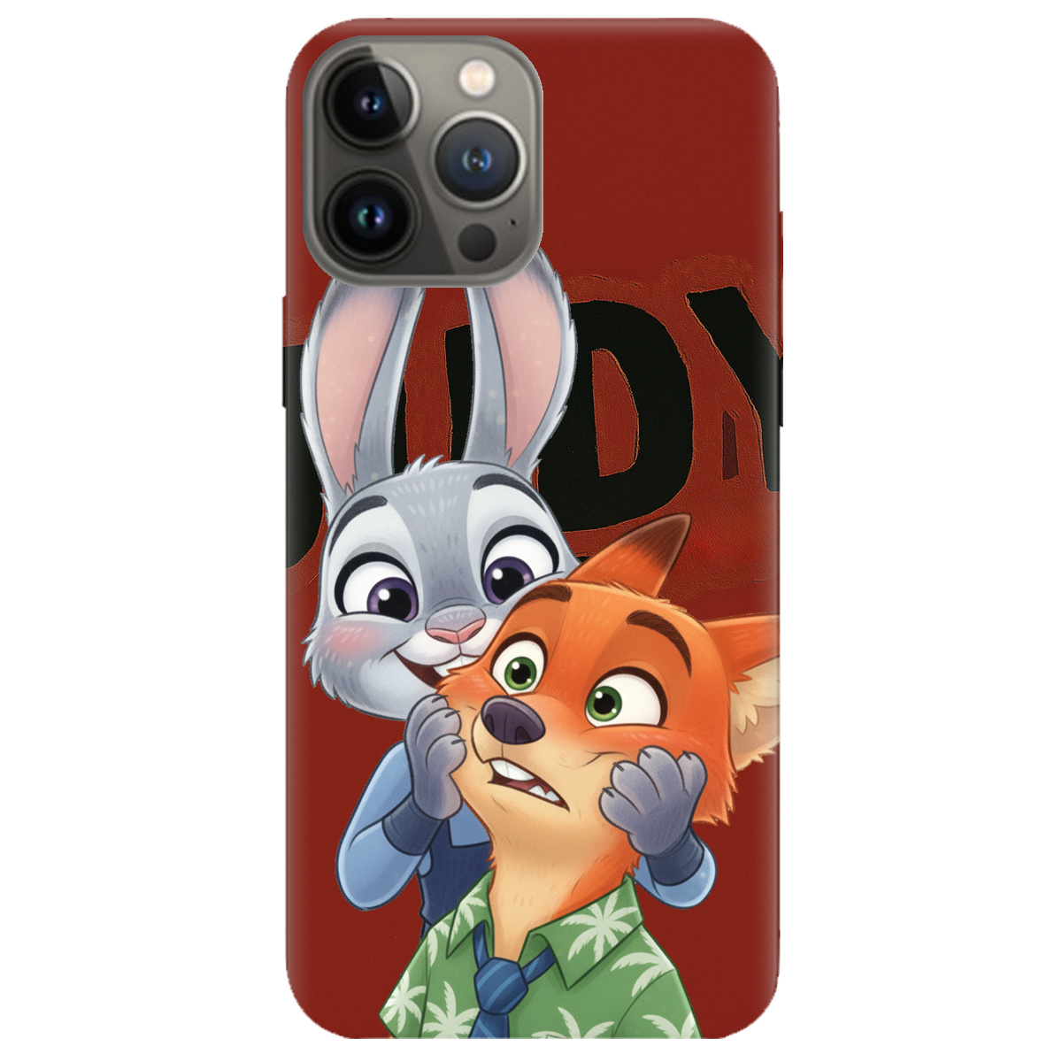 Чехол для Apple iPhone 13 Pro прозрачный Зоотрополис Джуди и Ник - фото 1 - Чехлы для телефонов