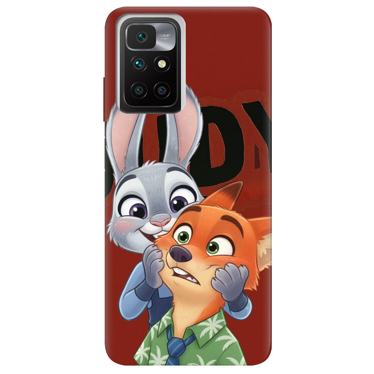 Чохол для Xiaomi Redmi 10 прозорий Зоотрополіс Джуді та Нік - фото 1 - Чохли для телефонів