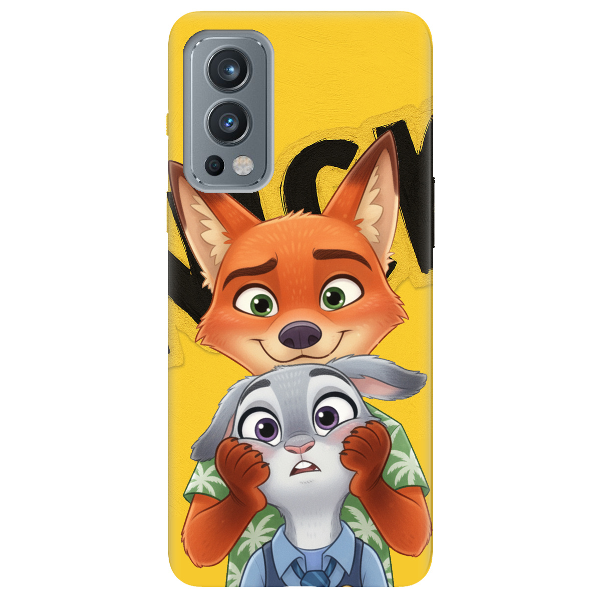 Чехол для OnePlus Nord 2 5G прозрачный Зоотрополис Ник и Джуди - фото 1 - Чехлы для телефонов
