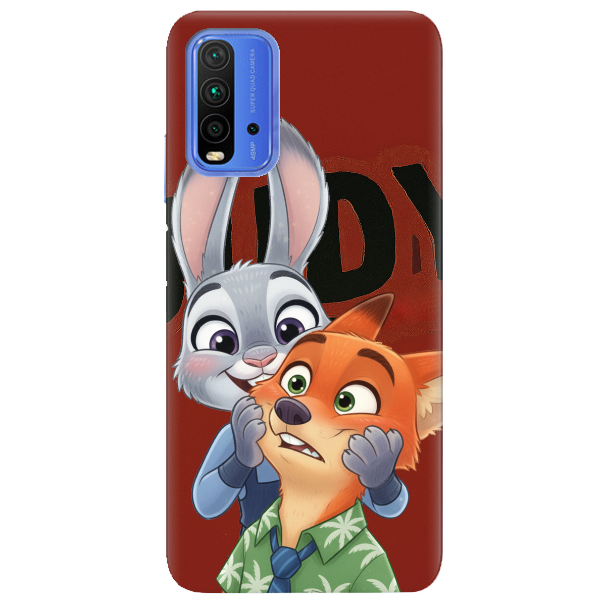 Чохол для Xiaomi Redmi 9T прозорий Зоотрополіс Джуді та Нік - фото 1 - Чохли для телефонів