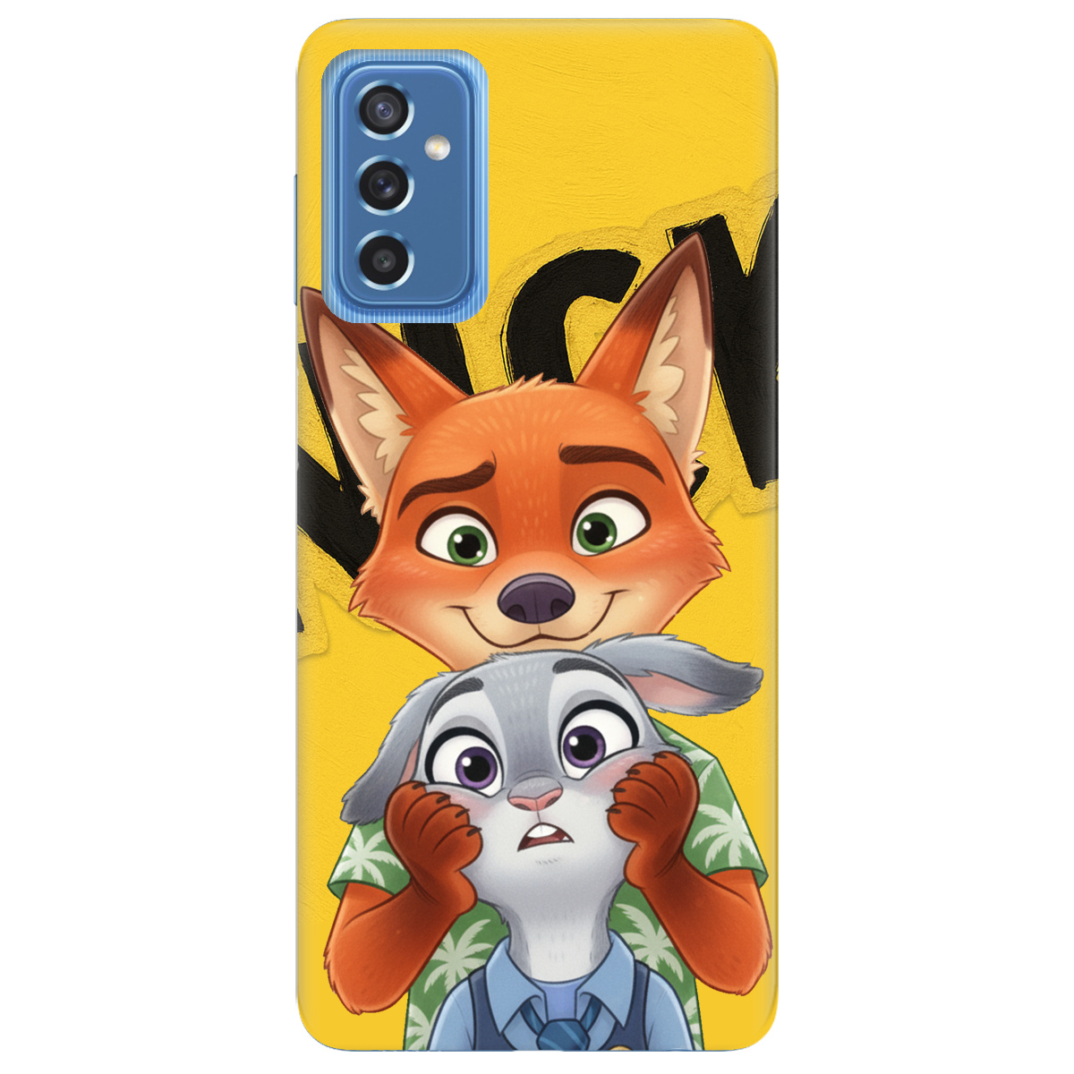 Чохол для Samsung Galaxy M52 прозорий Зоотрополіс Нік та Джуді - фото 1 - Чохли для телефонів