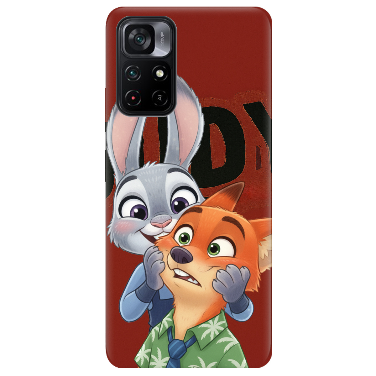 Чохол для Xiaomi Poco M4 Pro 5G прозорий Зоотрополіс Джуді та Нік - фото 1 - Чохли для телефонів