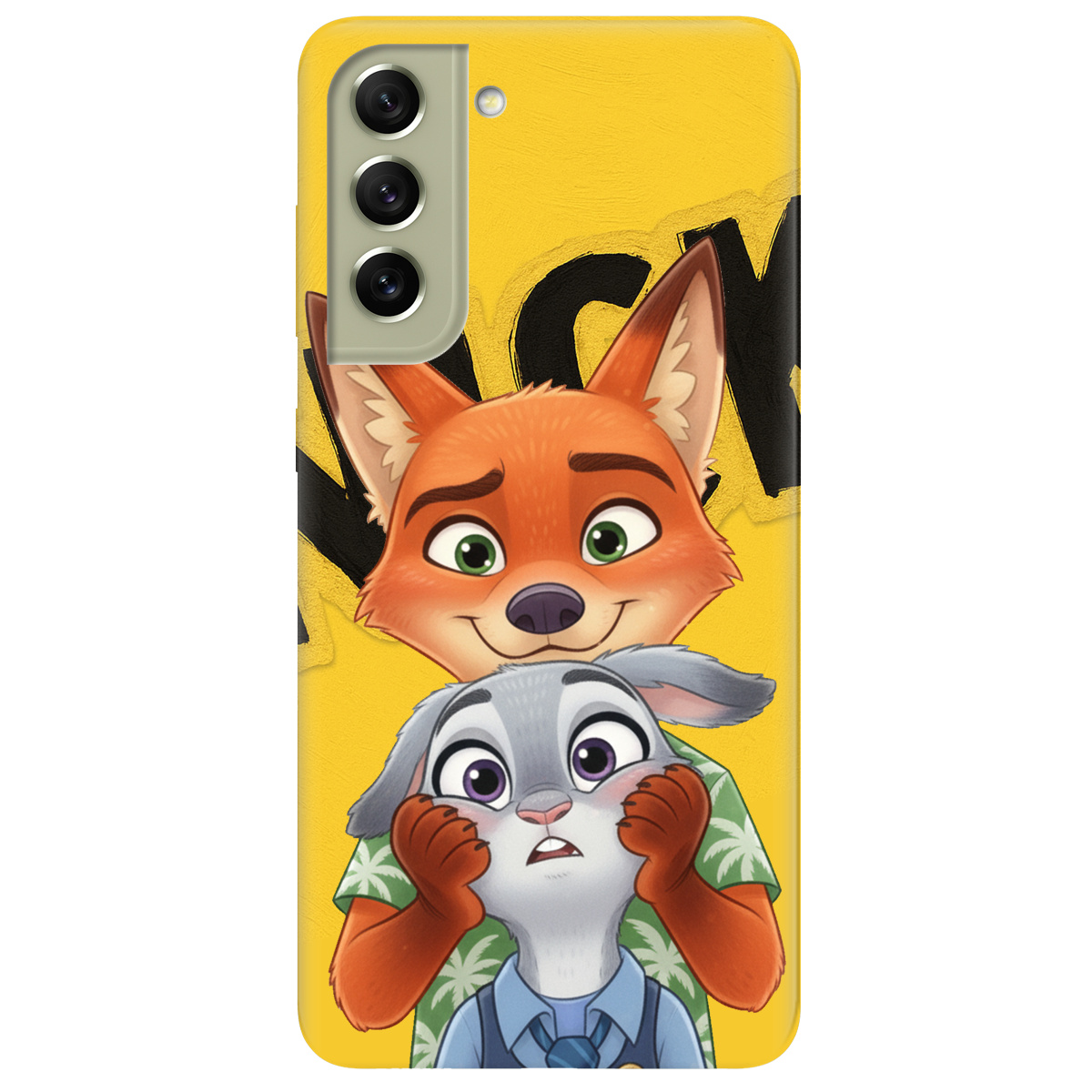 Чохол для Samsung Galaxy S21 FE прозорий Зоотрополіс Нік та Джуді - фото 1 - Чохли для телефонів