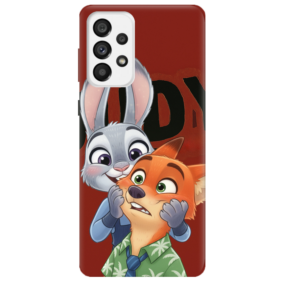 Чехол для Samsung Galaxy A73 прозрачный Зоотрополис Джуди и Ник - фото 1 - Чехлы для телефонов