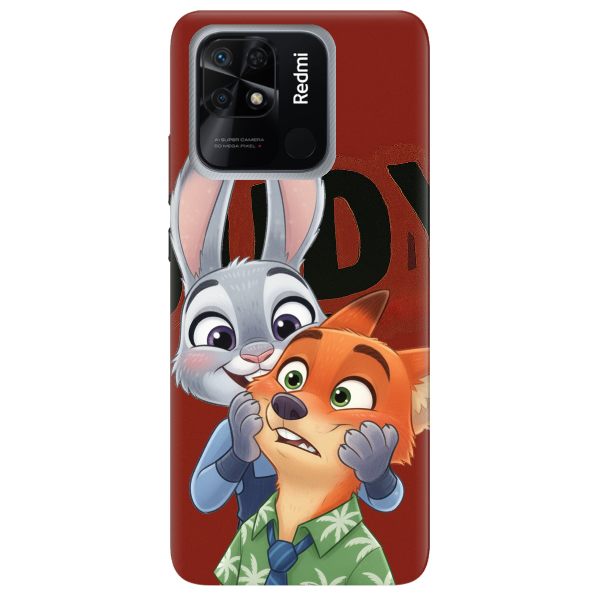 Чохол для Xiaomi Redmi 10C прозорий Зоотрополіс Джуді та Нік - фото 1 - Чохли для телефонів