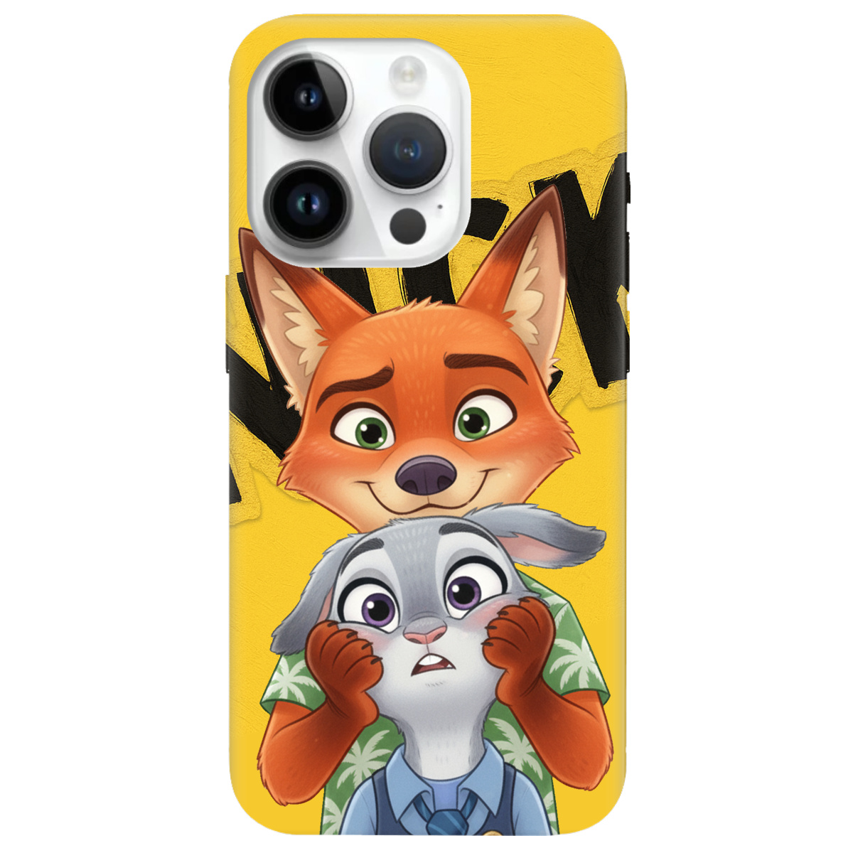 Чехол для Apple iPhone 14 Pro прозрачный Зоотрополис Ник и Джуди - фото 1 - Чехлы для телефонов