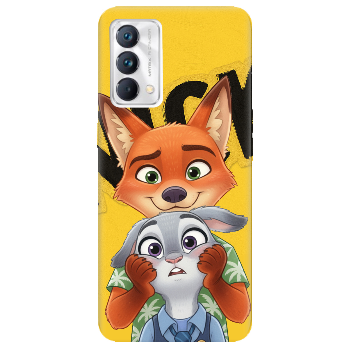 Чехол для Realme GT Master прозрачный Зоотрополис Ник и Джуди - фото 1 - Чехлы для телефонов