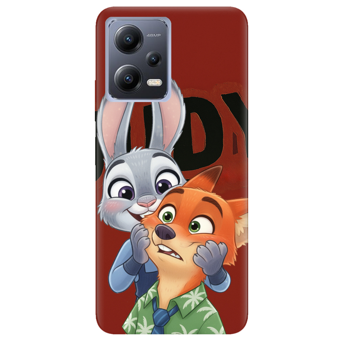 Чехол для Xiaomi Redmi Note 12 5G прозрачный Зоотрополис Джуди и Ник - фото 1 - Чехлы для телефонов