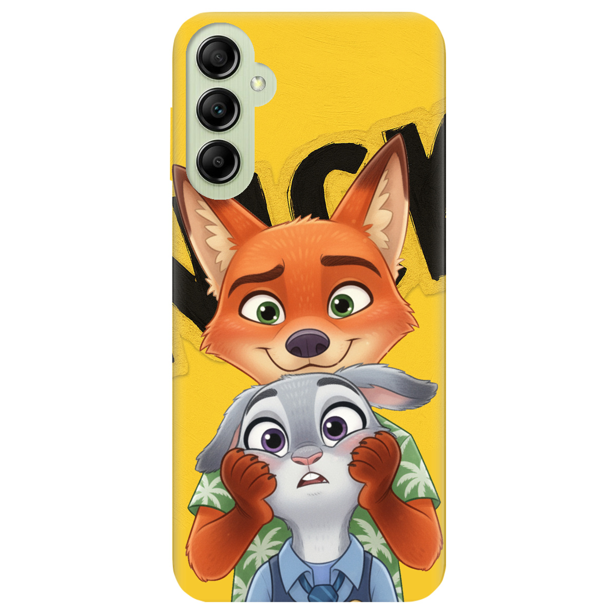 Чехол для Samsung Galaxy A14 прозрачный Зоотрополис Ник и Джуди - фото 1 - Чехлы для телефонов