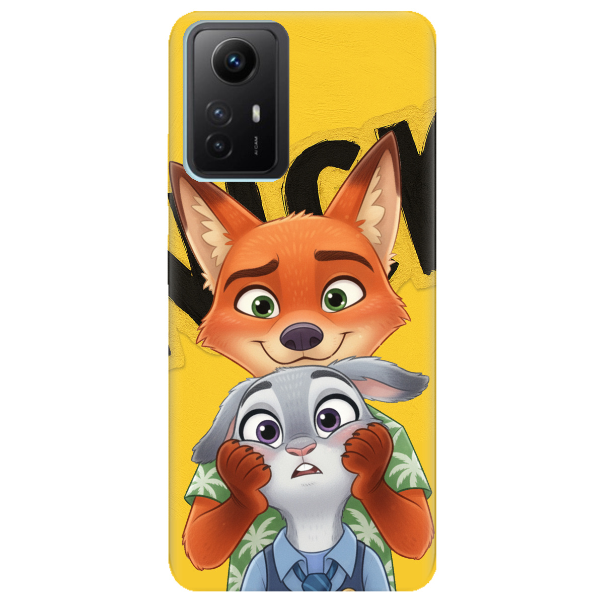 Чохол для Xiaomi Redmi Note 12s прозорий Зоотрополіс Нік та Джуді - фото 1 - Чохли для телефонів