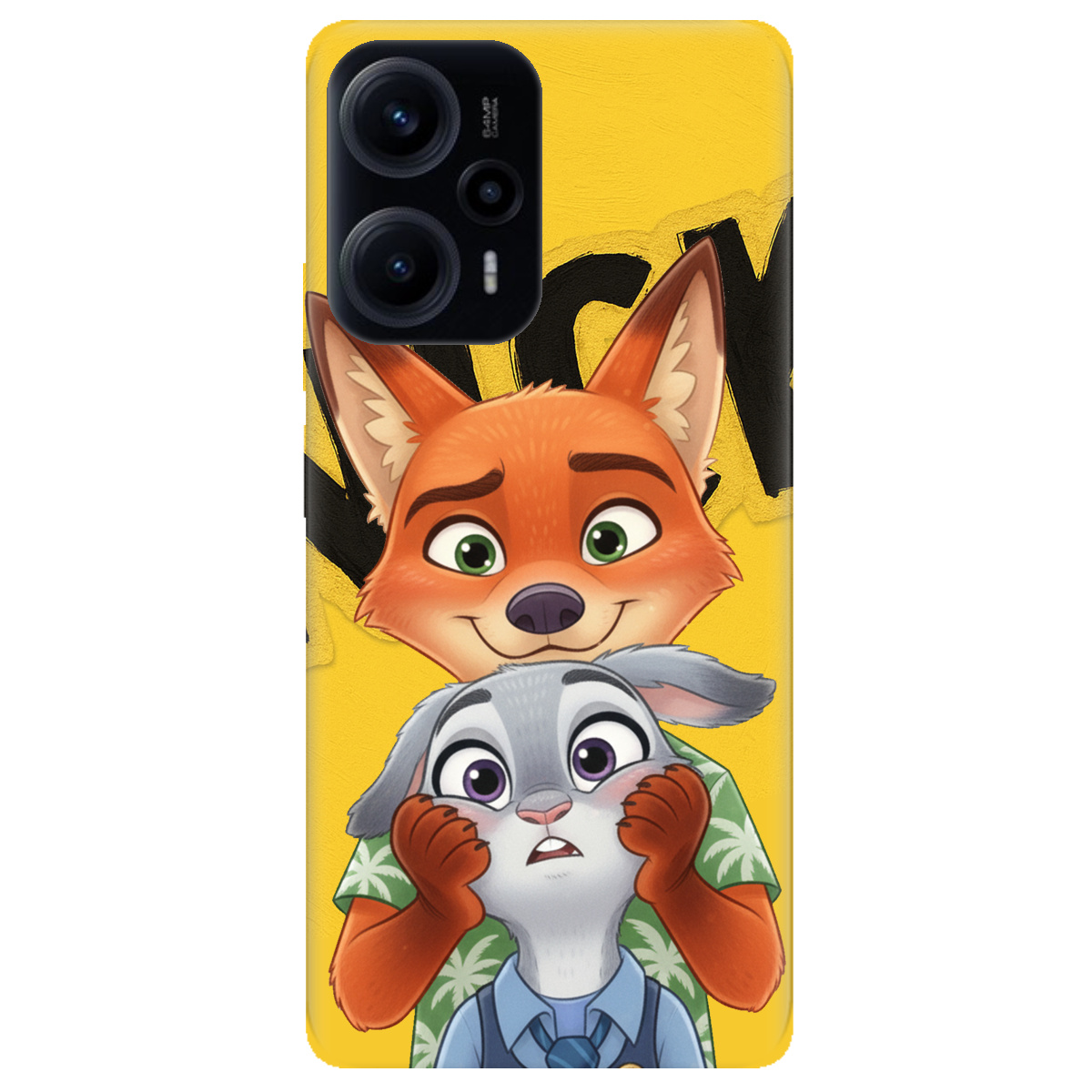 Чохол для Xiaomi Poco F5 прозорий Зоотрополіс Нік та Джуді - фото 1 - Чохли для телефонів