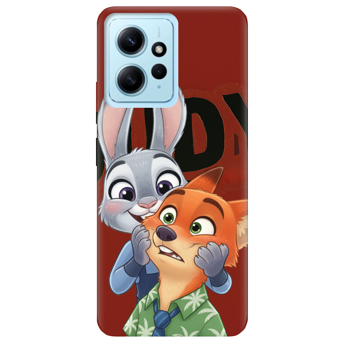 Чехол для Xiaomi Redmi Note 12 4G прозрачный Зоотрополис Джуди и Ник - фото 1 - Чехлы для телефонов