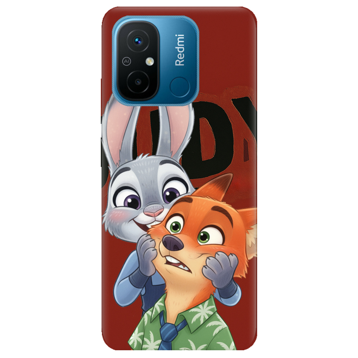 Чохол для Xiaomi Redmi 12C прозорий Зоотрополіс Джуді та Нік - фото 1 - Чохли для телефонів